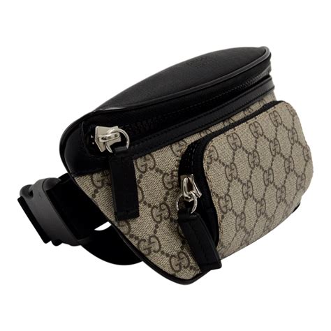 gucci gg supreme appliquéd belt bag|Gucci belt with silver buckle.